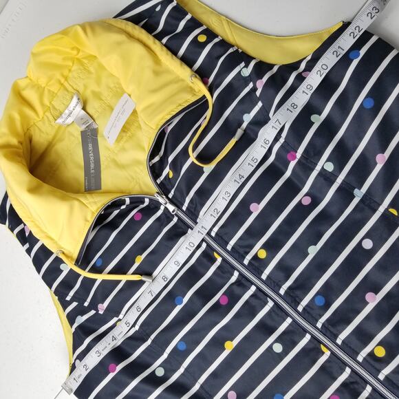 Christopher & Banks Blue Yellow Reversible Light Puffer Vest New! XL - Picture 5 of 9